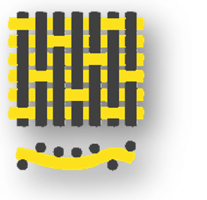 Satin weaving pattern